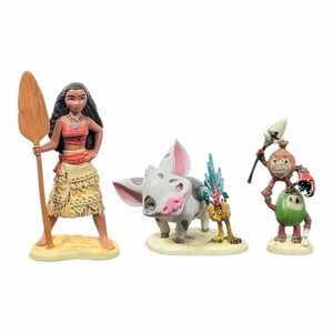 Moana PVC Disney Princess Figures Moana Kakamora Pua Hei Hei Cake Toppers